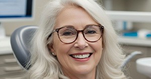 Older dental patient with a beautiful smile