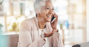 Mature woman talking on phone